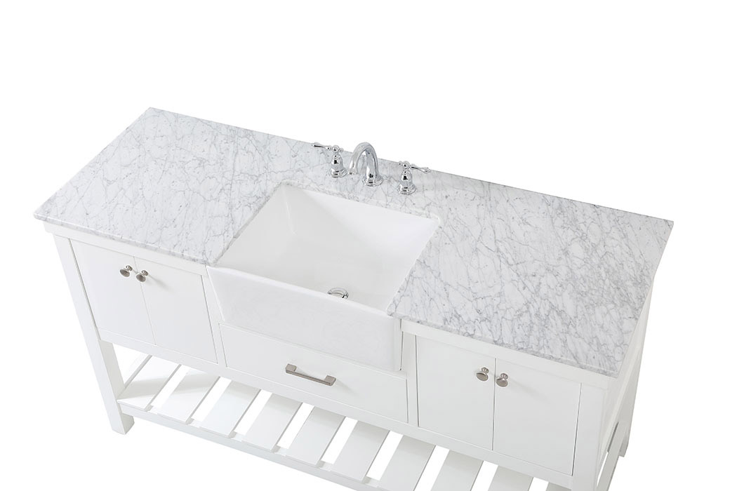 Elegant Bathroom Vanity - White (VF60160WH)