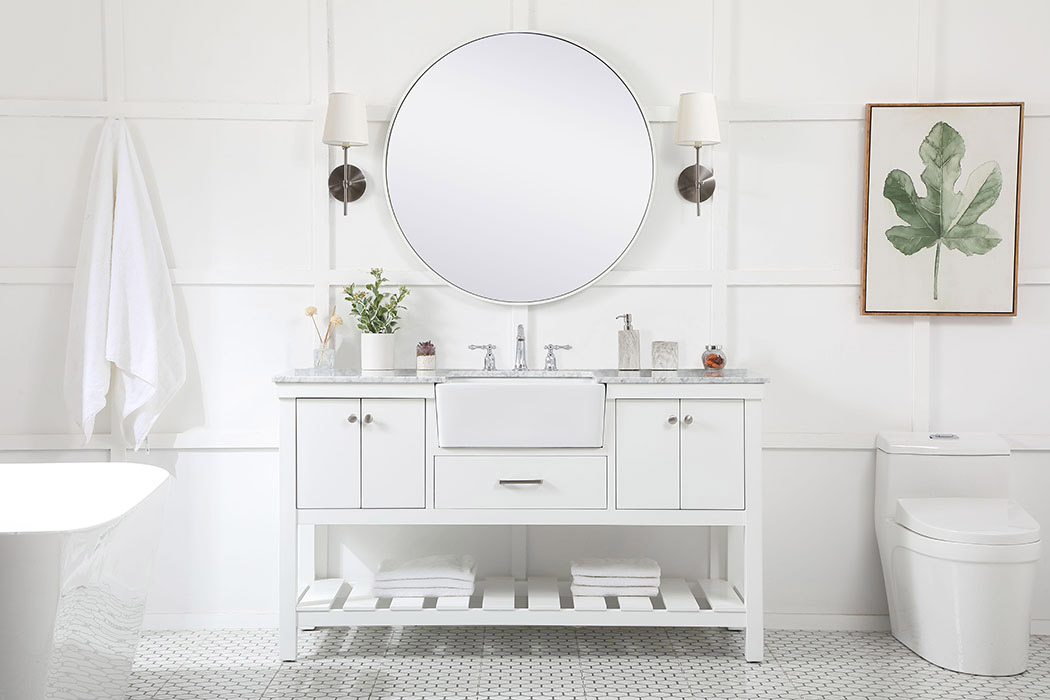 Elegant Bathroom Vanity - White (VF60160WH)