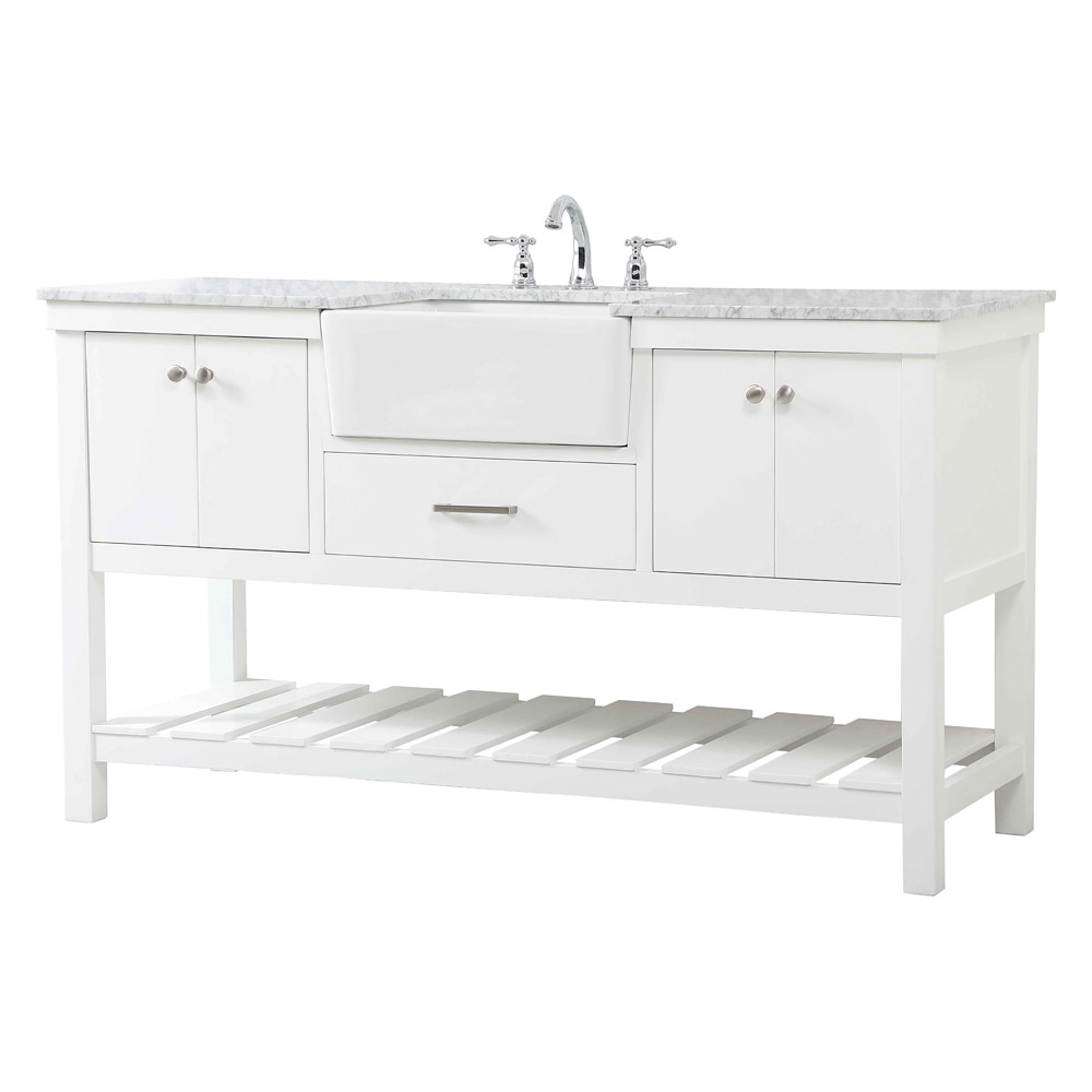 Elegant Bathroom Vanity - White (VF60160WH)
