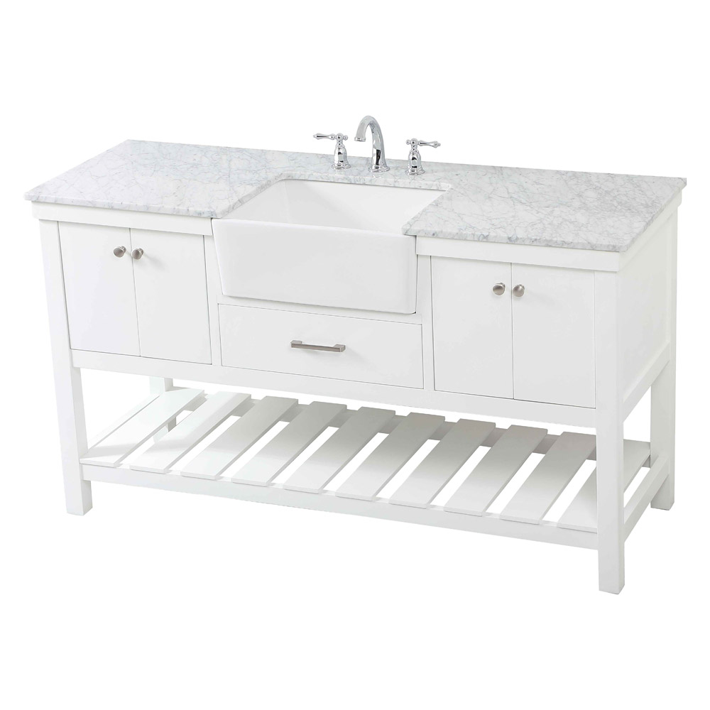 Elegant Bathroom Vanity - White (VF60160WH)