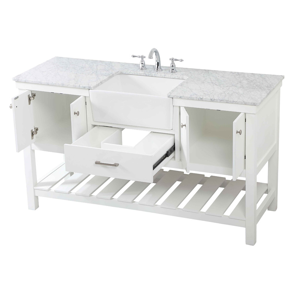 Elegant Bathroom Vanity - White (VF60160WH)