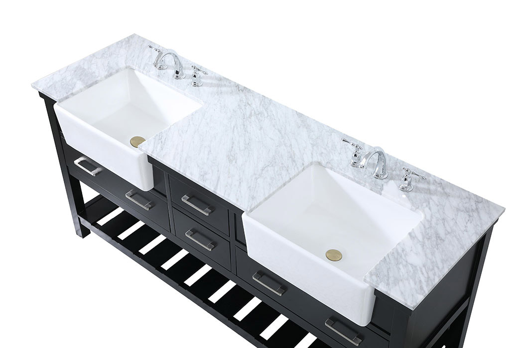 Elegant Bathroom Vanity - Black (VF60172DBK)