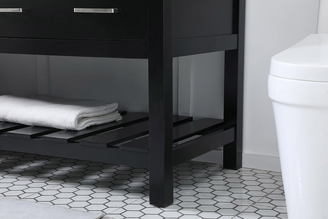 Elegant Bathroom Vanity - Black (VF60172DBK)