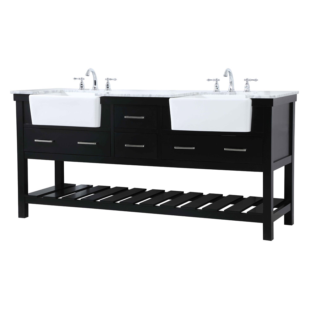 Elegant Bathroom Vanity - Black (VF60172DBK)