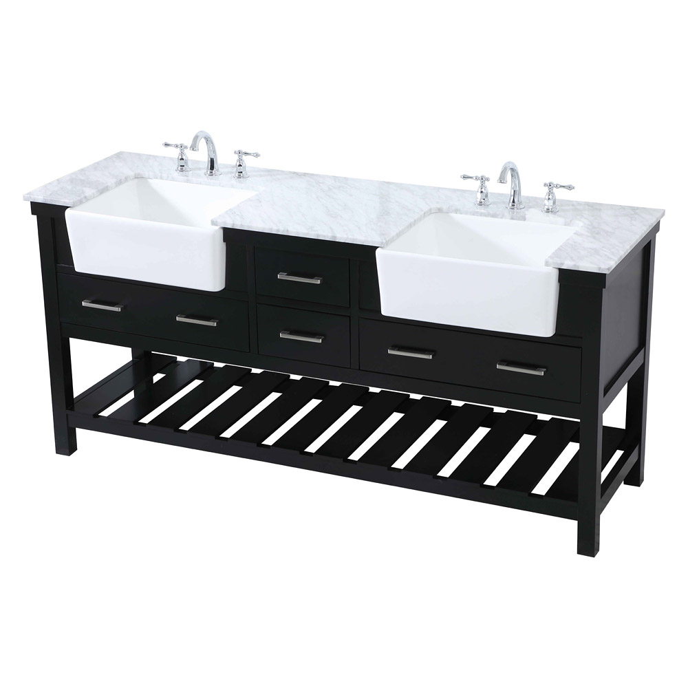 Elegant Bathroom Vanity - Black (VF60172DBK)
