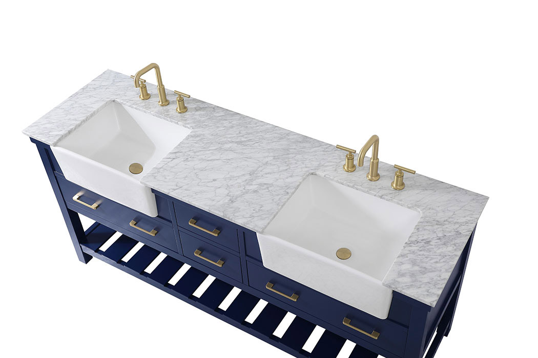 Elegant Bathroom Vanity - Blue (VF60172DBL)