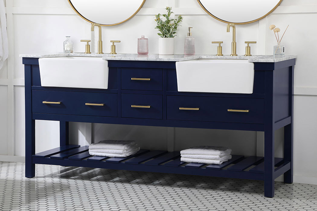Elegant Bathroom Vanity - Blue (VF60172DBL)