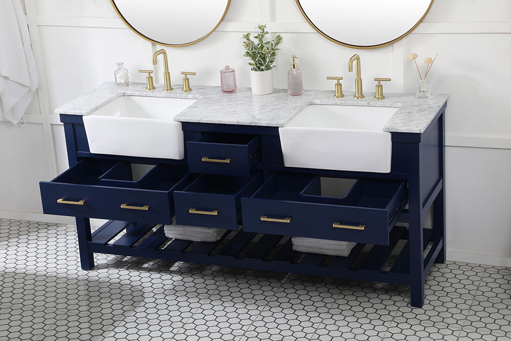 Elegant Bathroom Vanity - Blue (VF60172DBL)