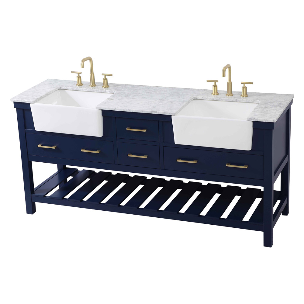 Elegant Bathroom Vanity - Blue (VF60172DBL)