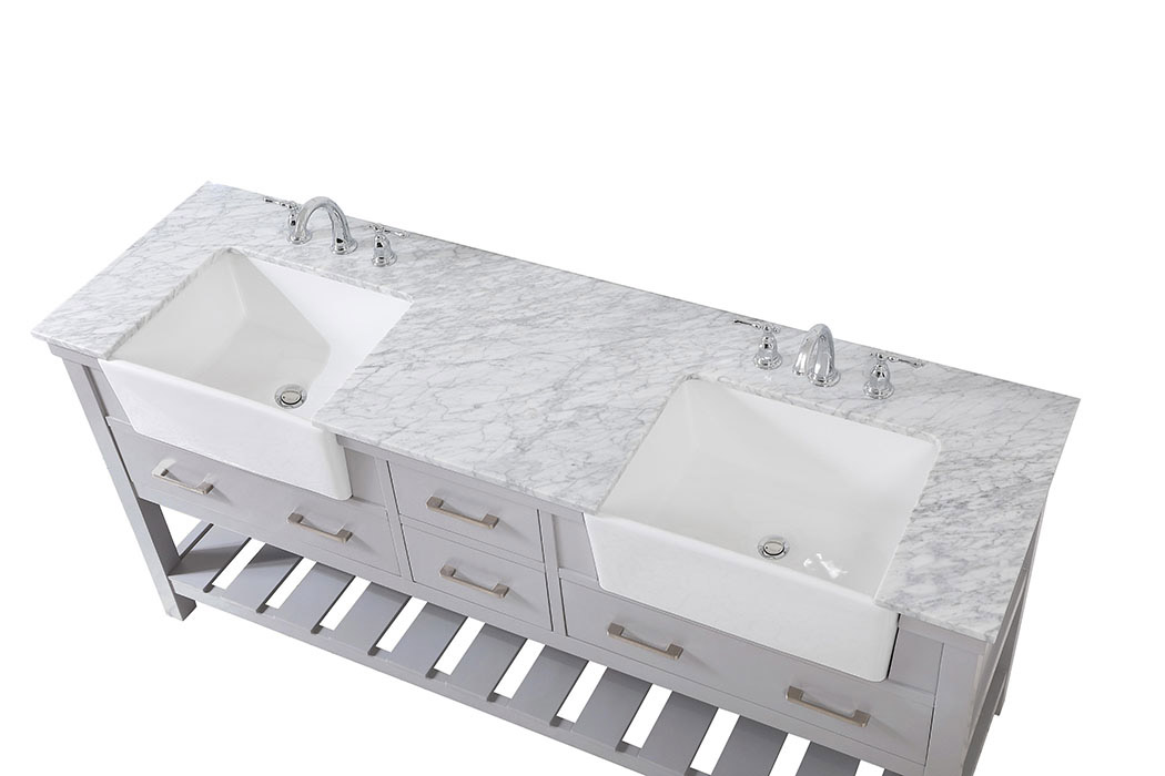 Elegant Bathroom Vanity - Gray (VF60172DGR)