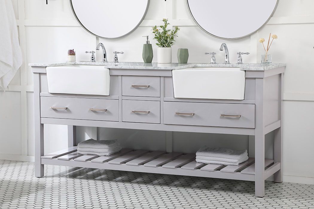 Elegant Bathroom Vanity - Gray (VF60172DGR)