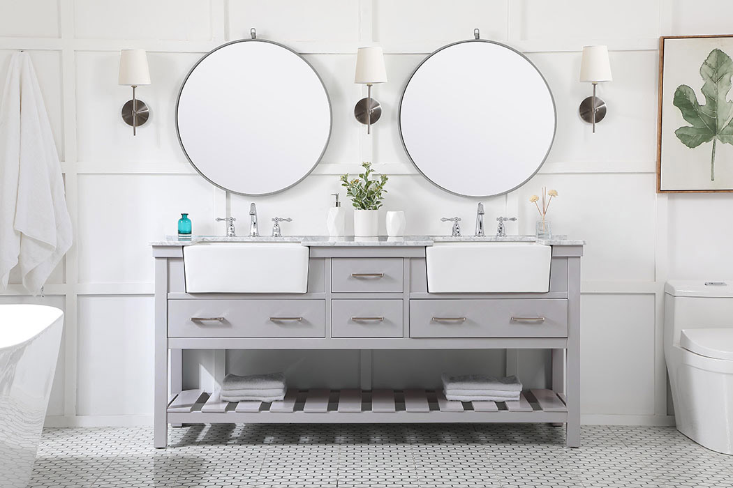 Elegant Bathroom Vanity - Gray (VF60172DGR)