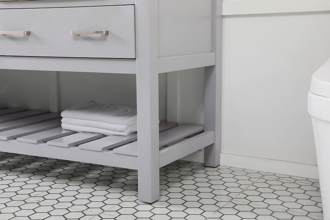 Elegant Bathroom Vanity - Gray (VF60172DGR)