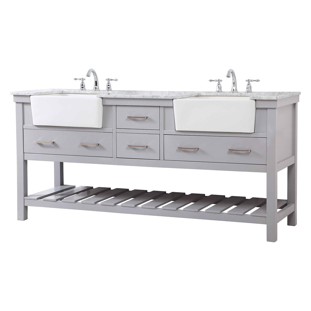Elegant Bathroom Vanity - Gray (VF60172DGR)