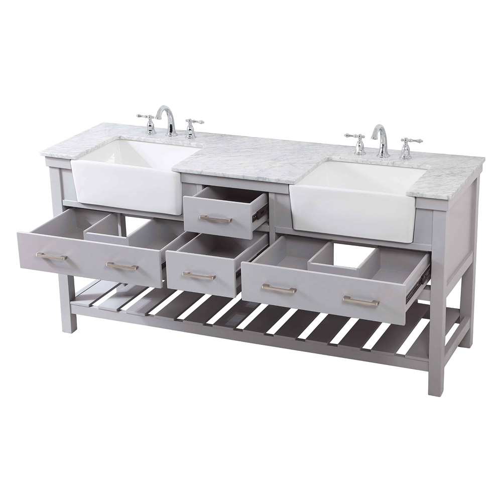 Elegant Bathroom Vanity - Gray (VF60172DGR)