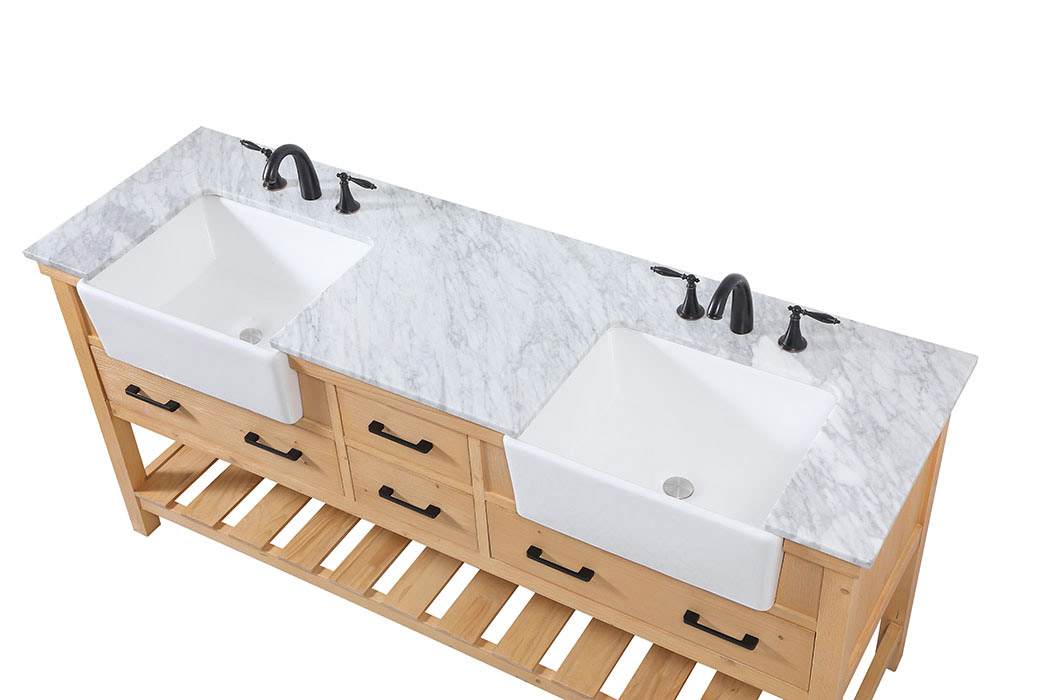 Elegant Bathroom Vanity - Natural Wood (VF60172DNW)