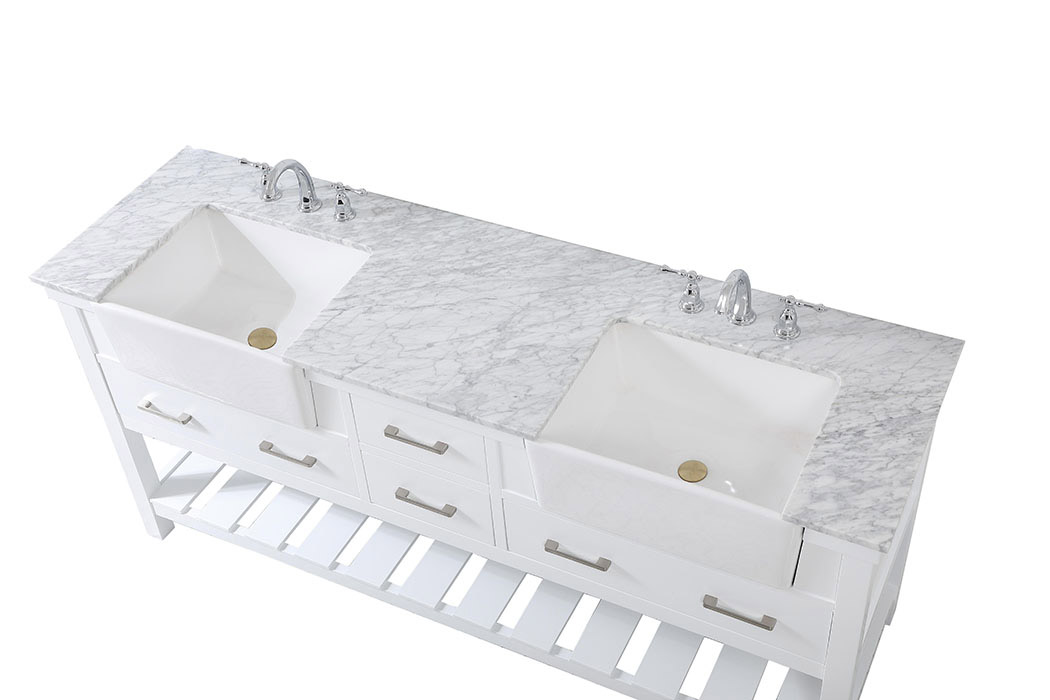 Elegant Bathroom Vanity - White (VF60172DWH)
