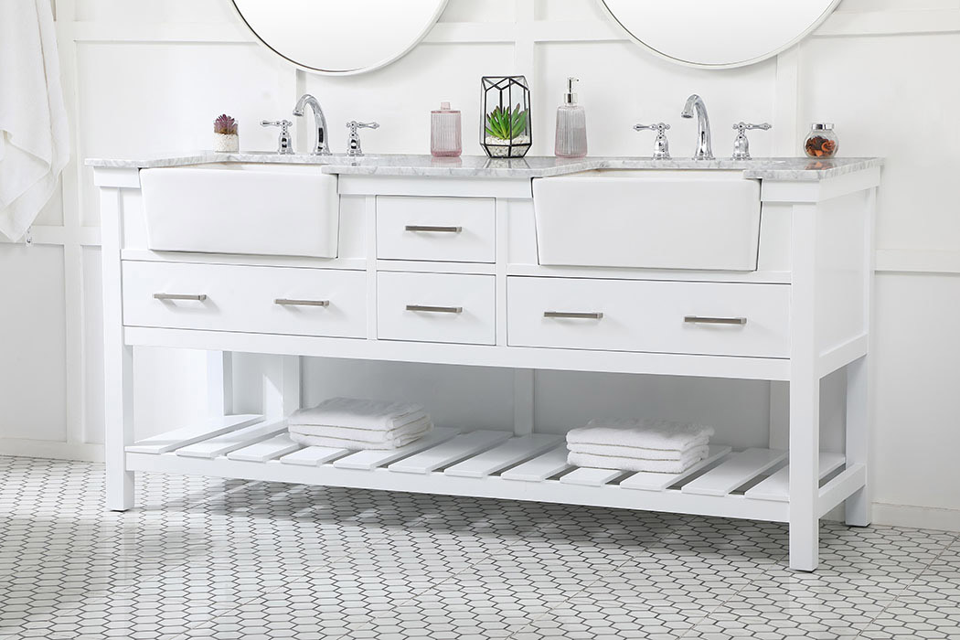 Elegant Bathroom Vanity - White (VF60172DWH)