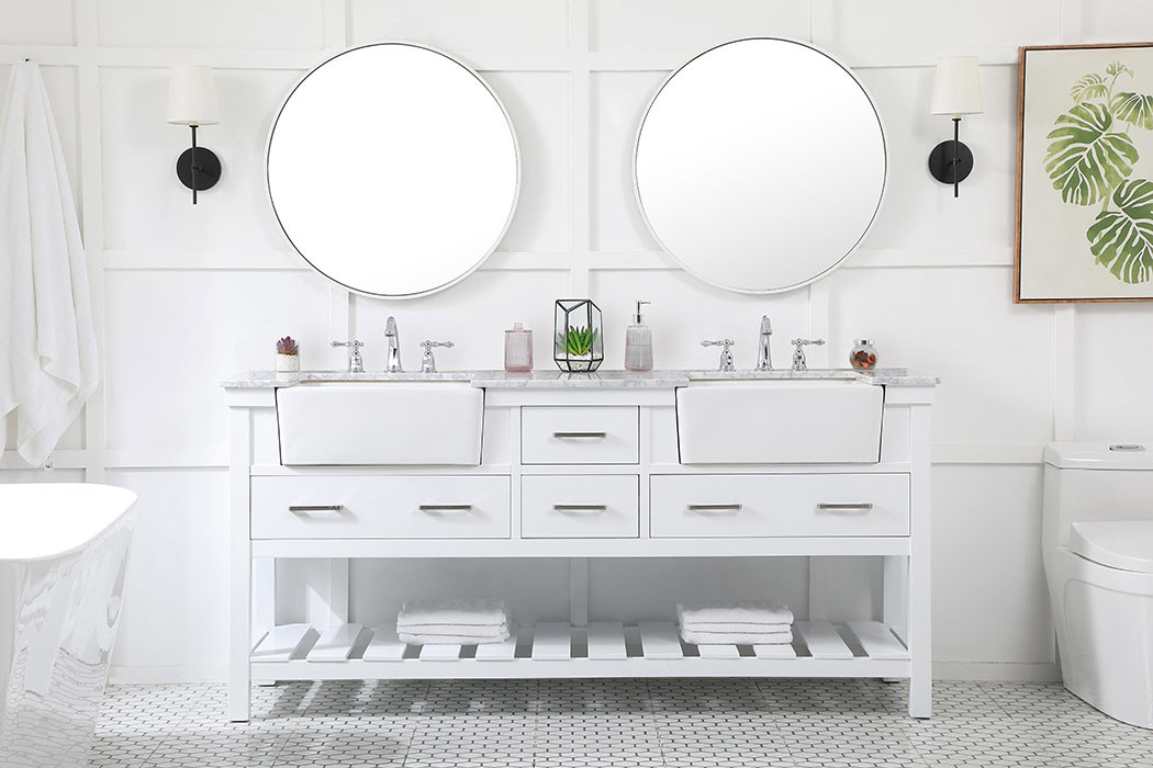 Elegant Bathroom Vanity - White (VF60172DWH)
