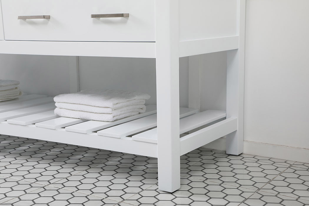Elegant Bathroom Vanity - White (VF60172DWH)