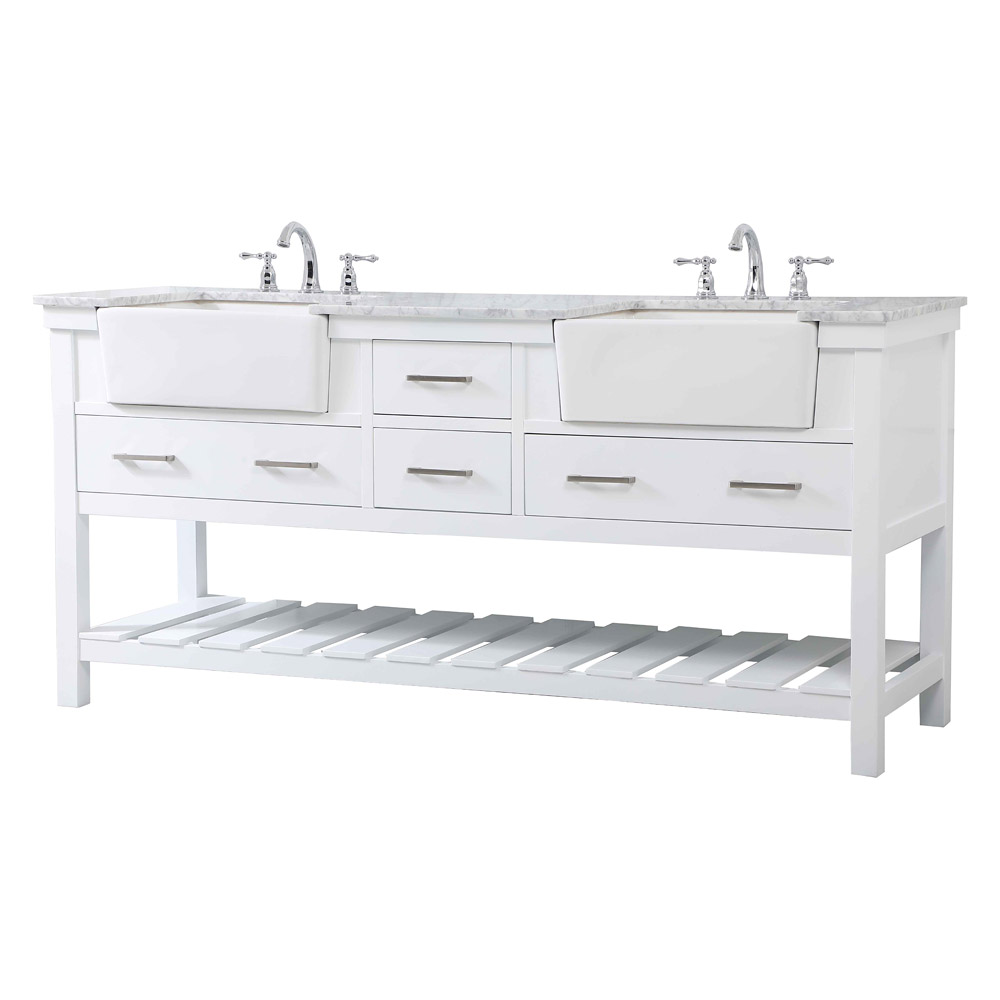 Elegant Bathroom Vanity - White (VF60172DWH)