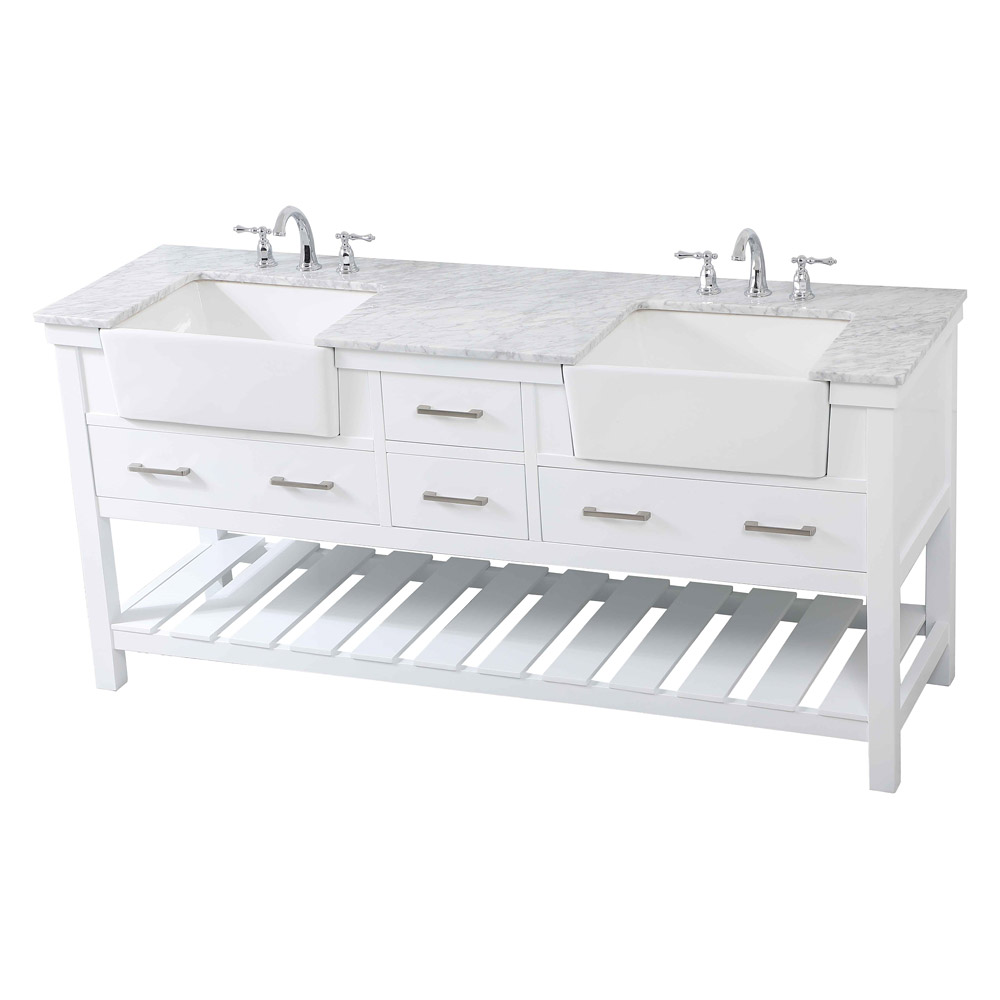 Elegant Bathroom Vanity - White (VF60172DWH)