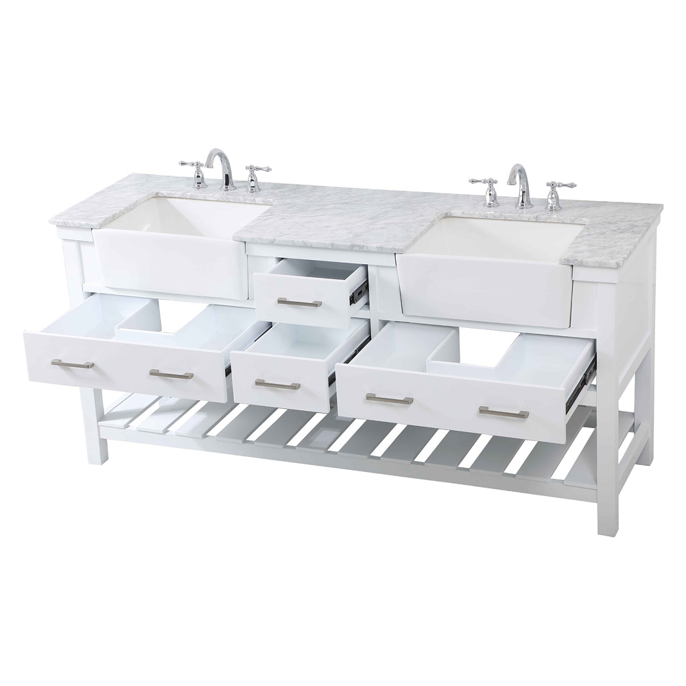 Elegant Bathroom Vanity - White (VF60172DWH)