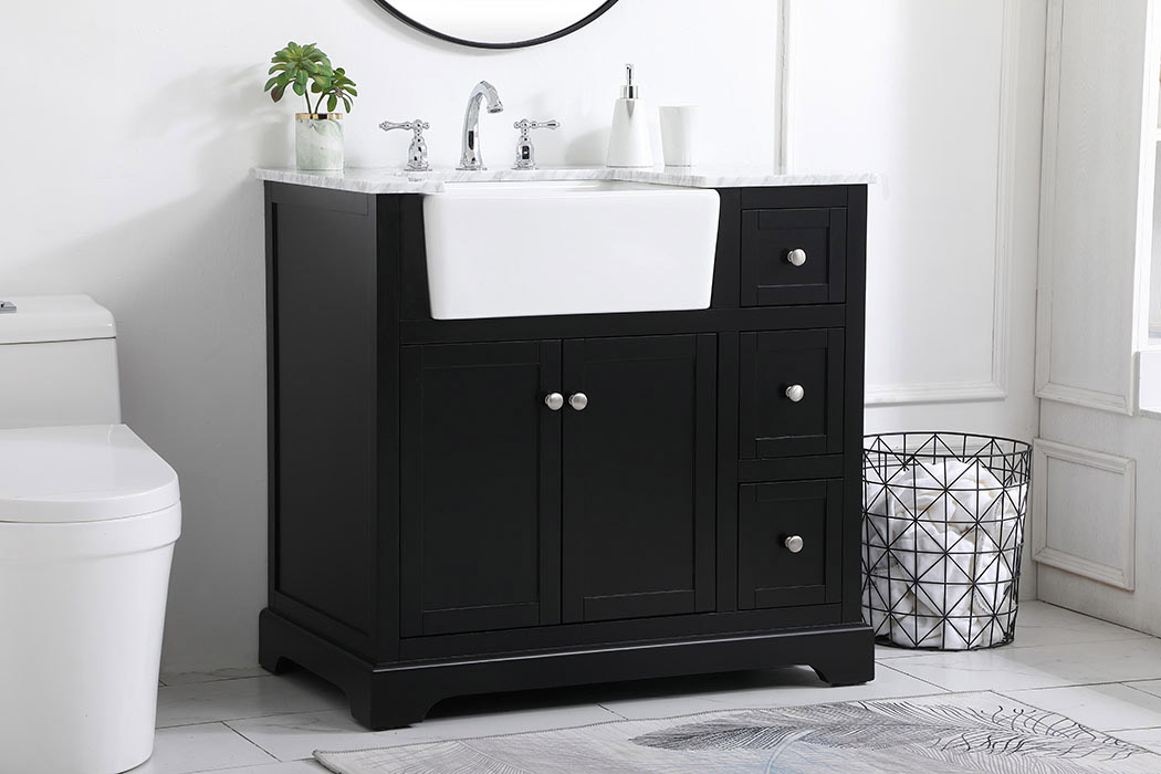 Elegant Bathroom Vanity - Black (VF60236BK)