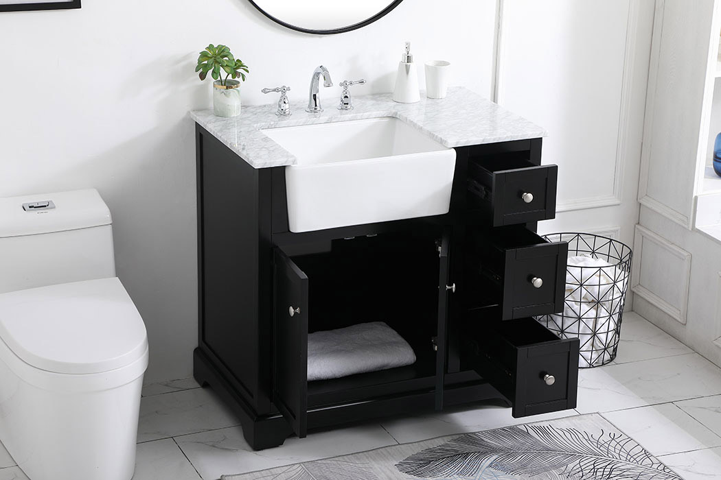 Elegant Bathroom Vanity - Black (VF60236BK)