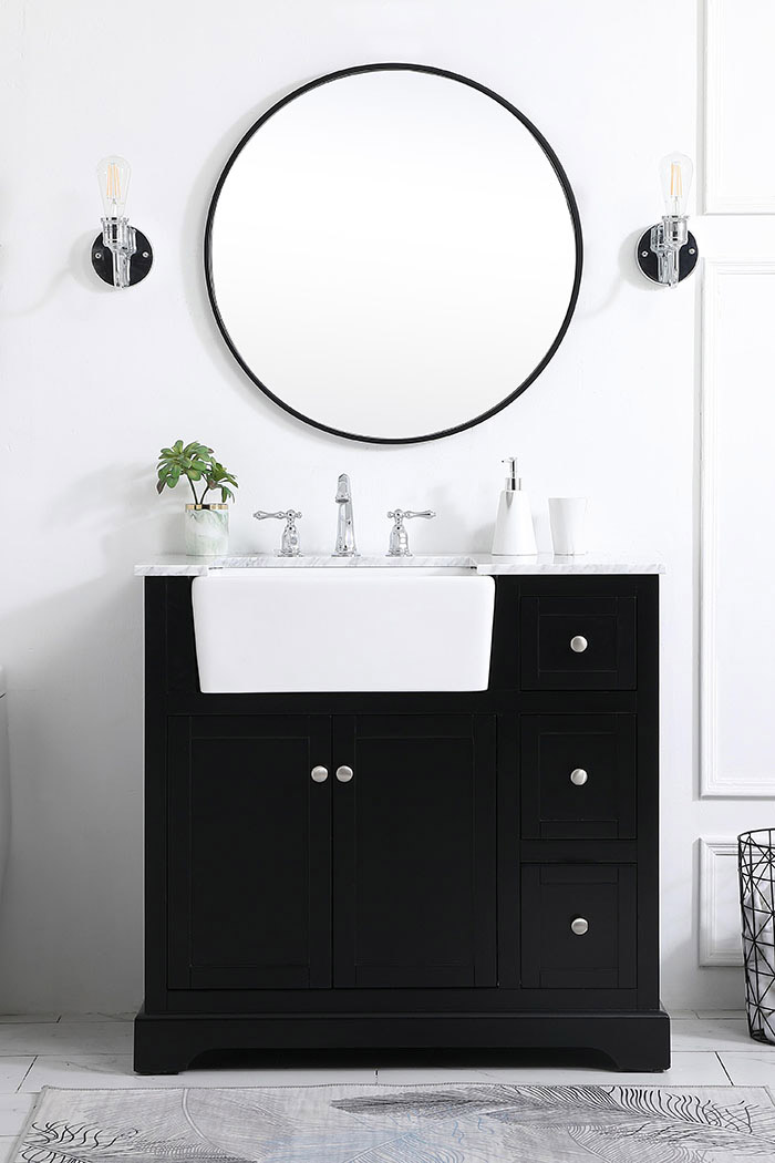 Elegant Bathroom Vanity - Black (VF60236BK)
