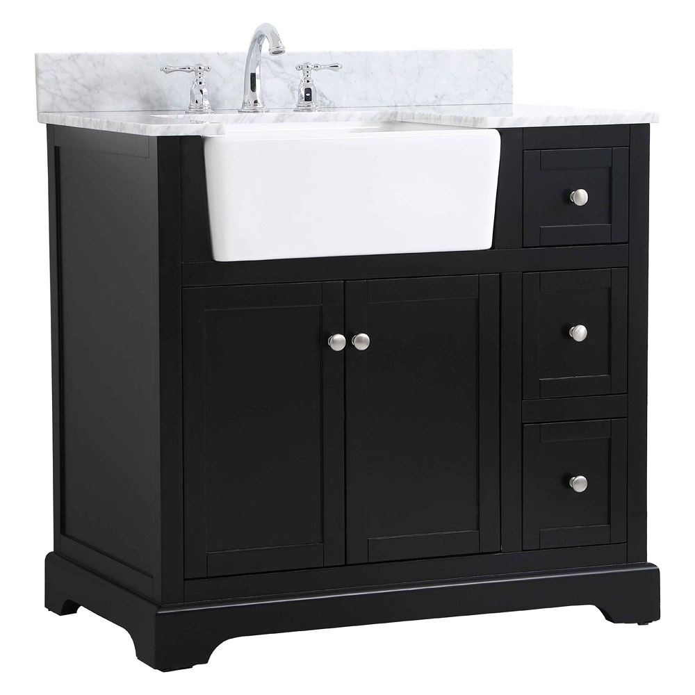 Elegant Bathroom Vanity - Black (VF60236BK-BS)