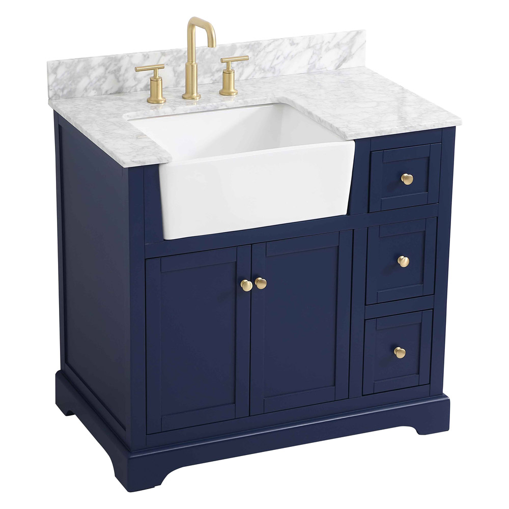 Elegant Bathroom Vanity - Blue (VF60236BL-BS)