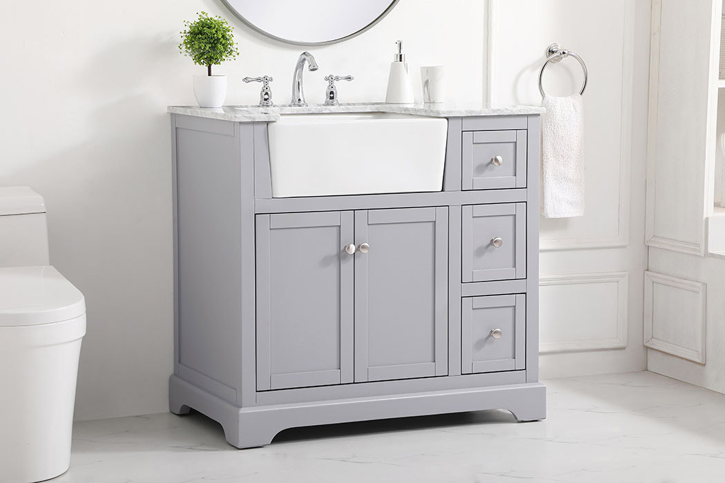 Elegant Bathroom Vanity - Gray (VF60236GR)