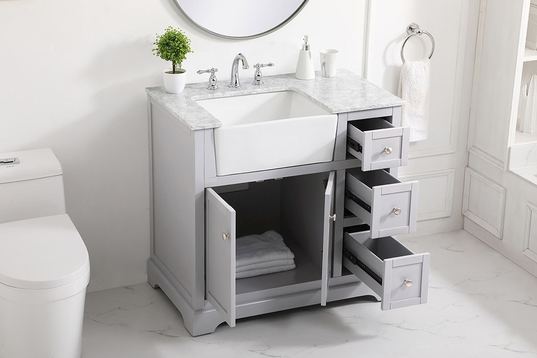 Elegant Bathroom Vanity - Gray (VF60236GR)
