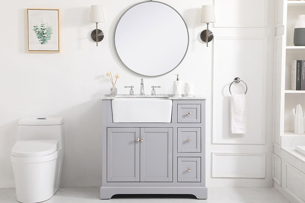 Elegant Bathroom Vanity - Gray (VF60236GR)
