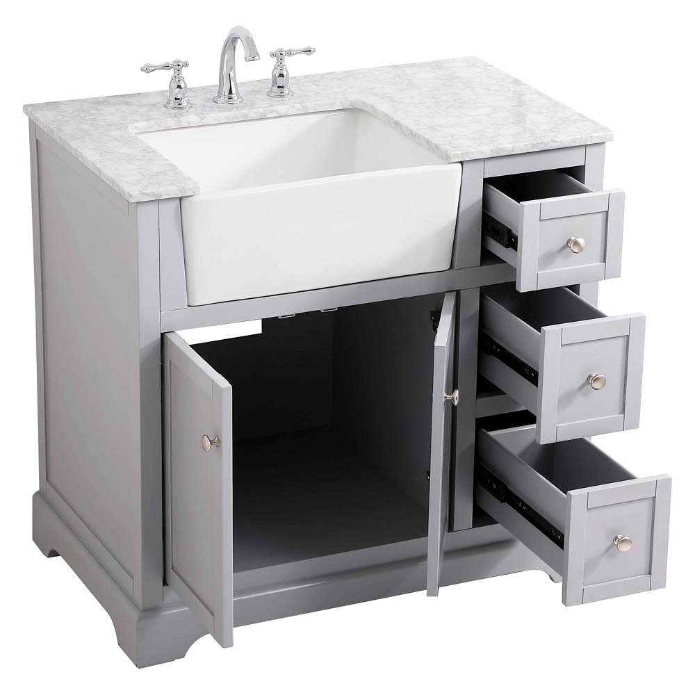 Elegant Bathroom Vanity - Gray (VF60236GR)