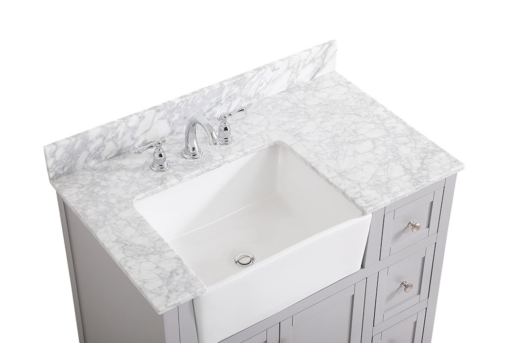 Elegant Bathroom Vanity - Gray (VF60236GR-BS)