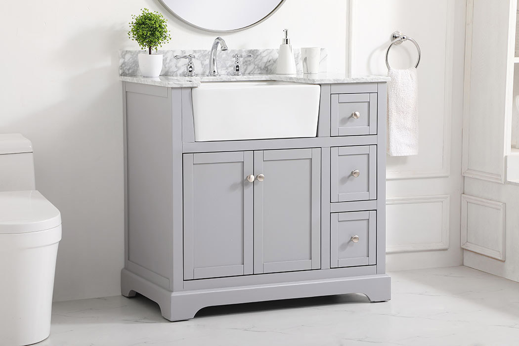 Elegant Bathroom Vanity - Gray (VF60236GR-BS)