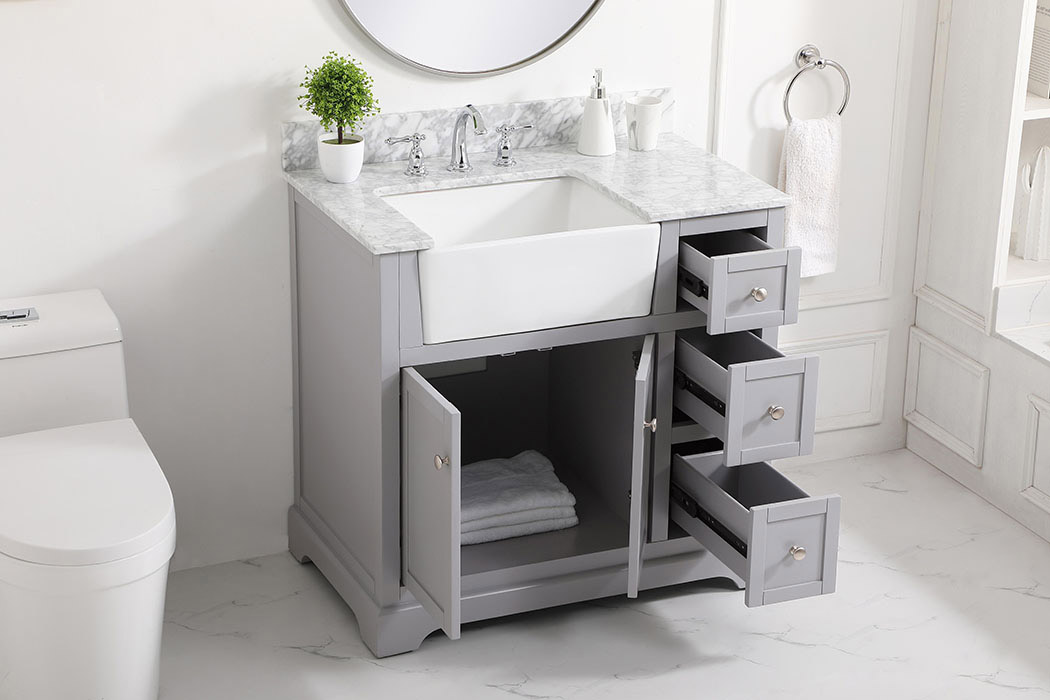Elegant Bathroom Vanity - Gray (VF60236GR-BS)