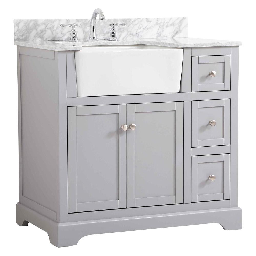 Elegant Bathroom Vanity - Gray (VF60236GR-BS)
