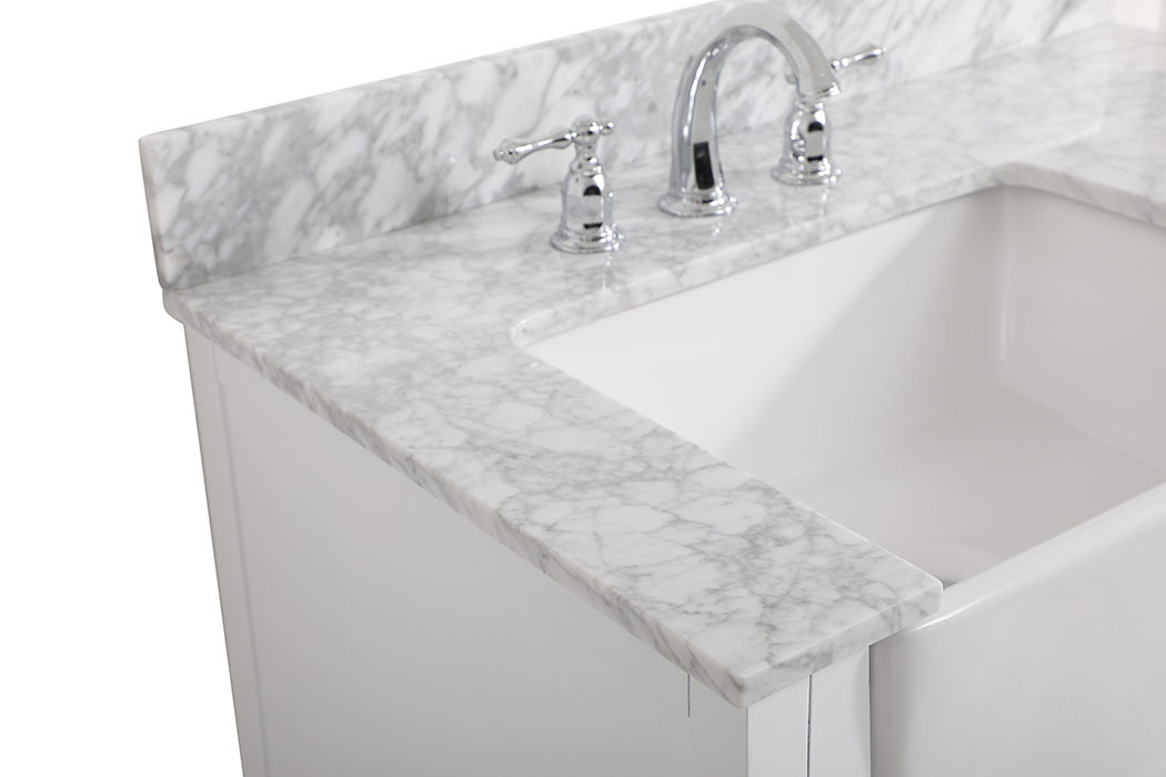 Elegant Bathroom Vanity - White (VF60236WH-BS)