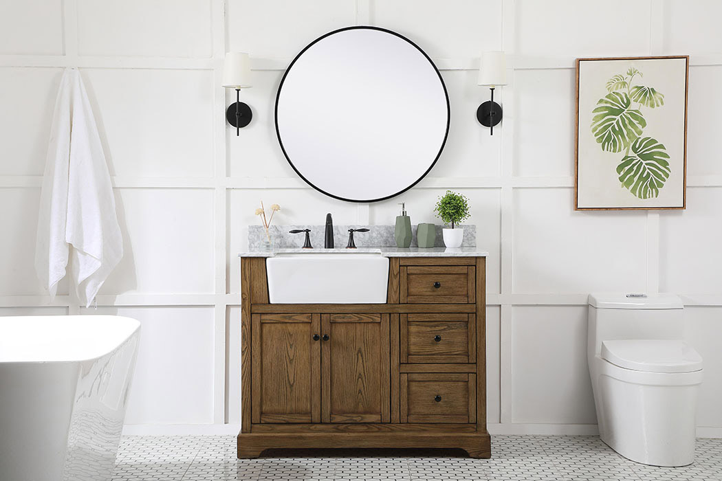 Elegant Bathroom Vanity - Driftwood (VF60242DW-BS)