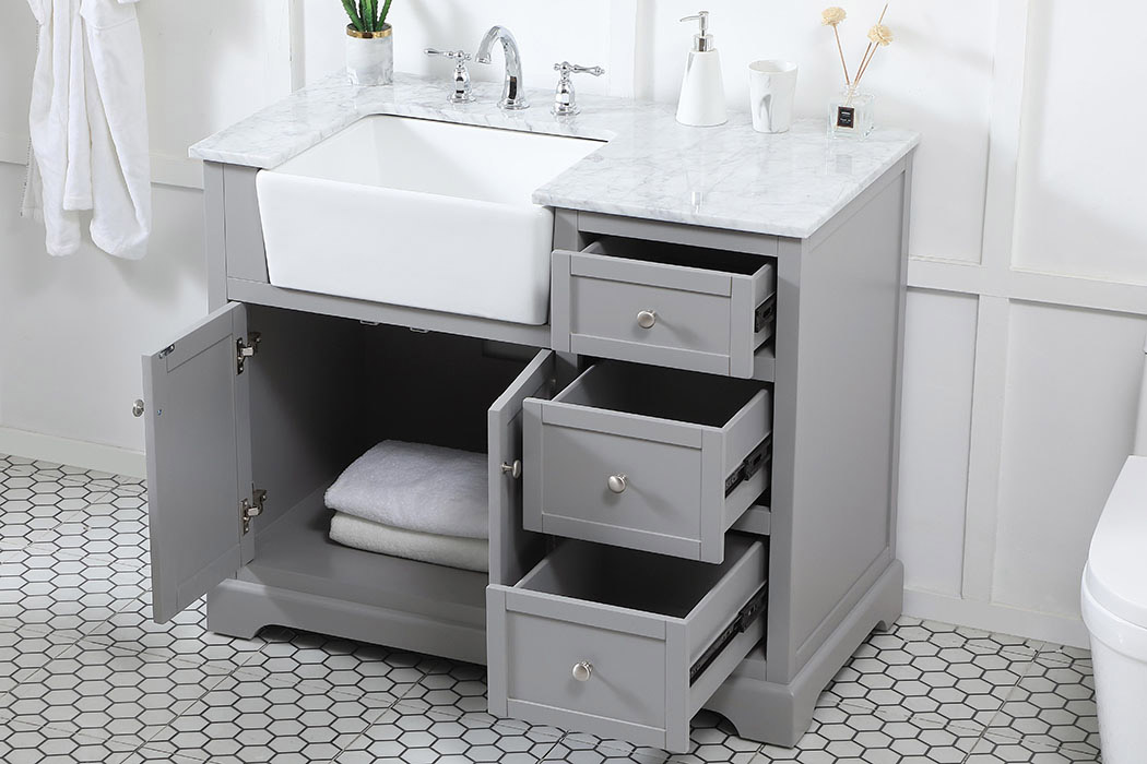 Elegant Bathroom Vanity - Gray (VF60242GR)