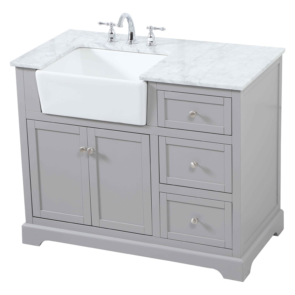 Elegant Bathroom Vanity - Gray (VF60242GR)