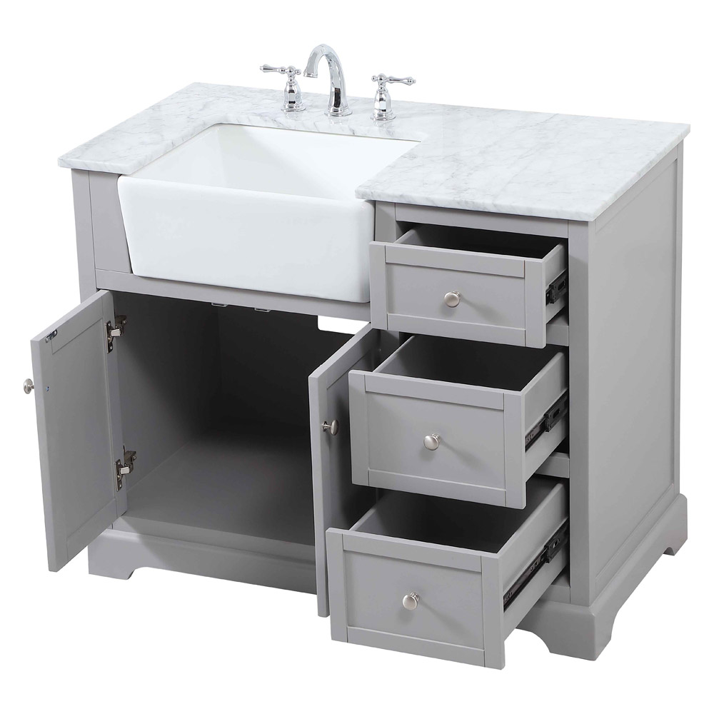 Elegant Bathroom Vanity - Gray (VF60242GR)