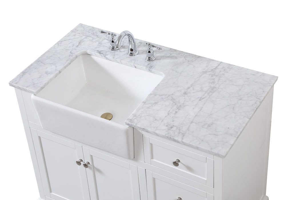 Elegant Bathroom Vanity - White (VF60242WH)