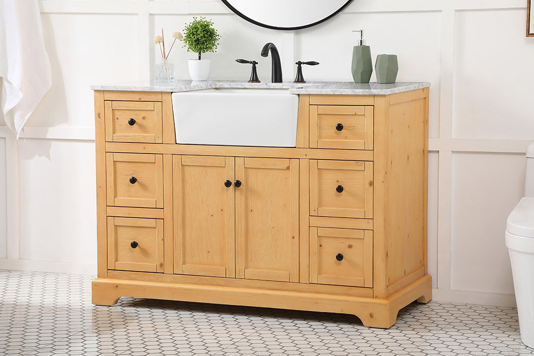 Elegant Bathroom Vanity - Natural Wood (VF60248NW)