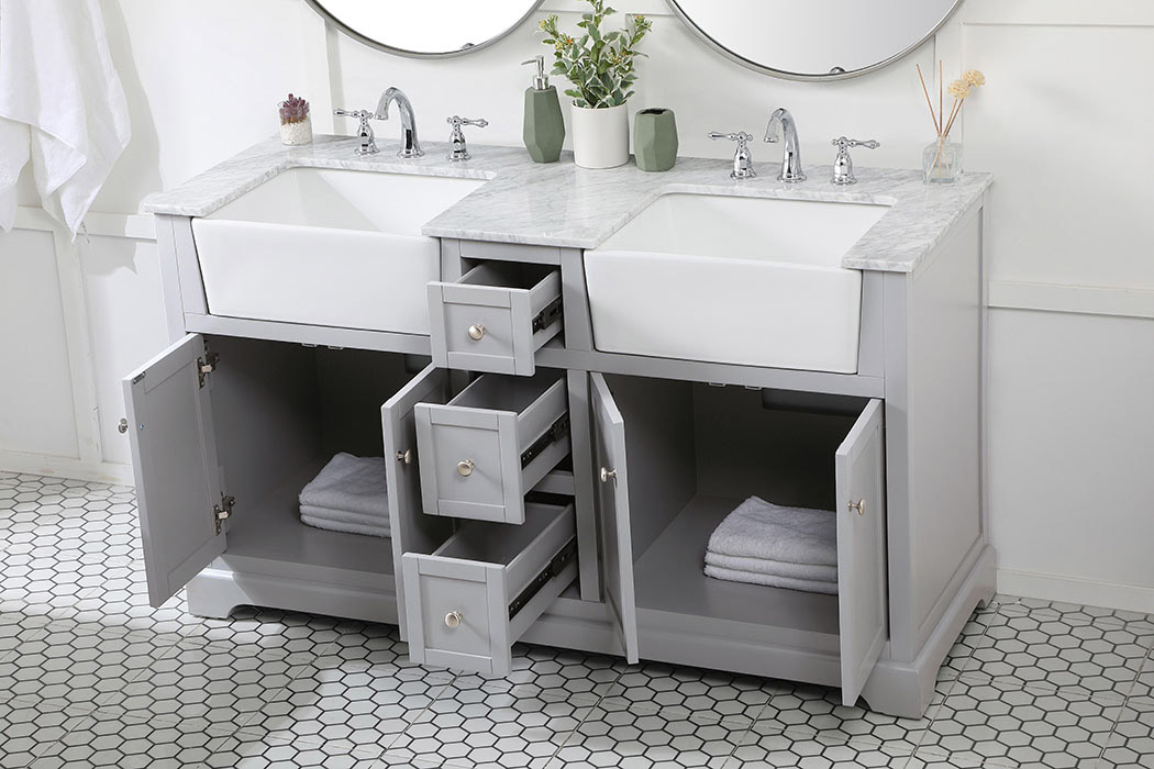 Elegant Bathroom Vanity - Gray (VF60260DGR)