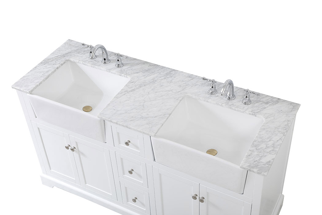 Elegant Bathroom Vanity - White (VF60260DWH)