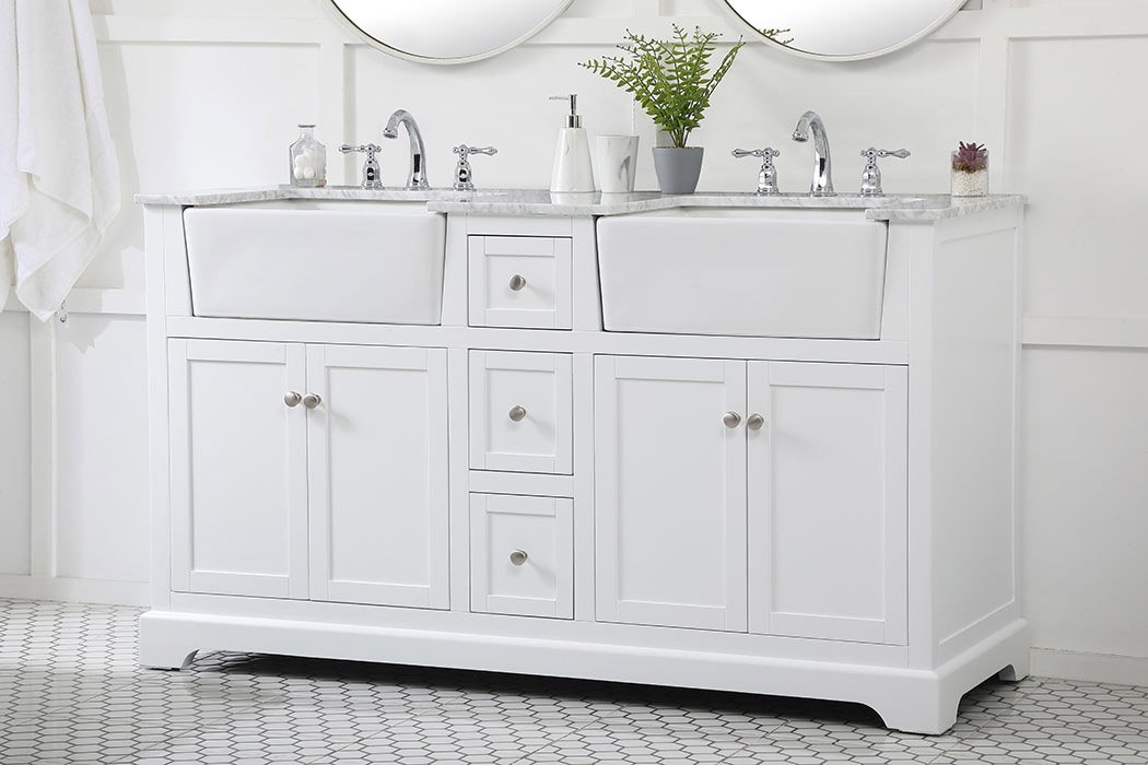 Elegant Bathroom Vanity - White (VF60260DWH)